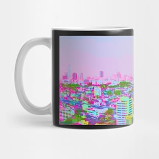 Globalization and climate change city in the morning Mug